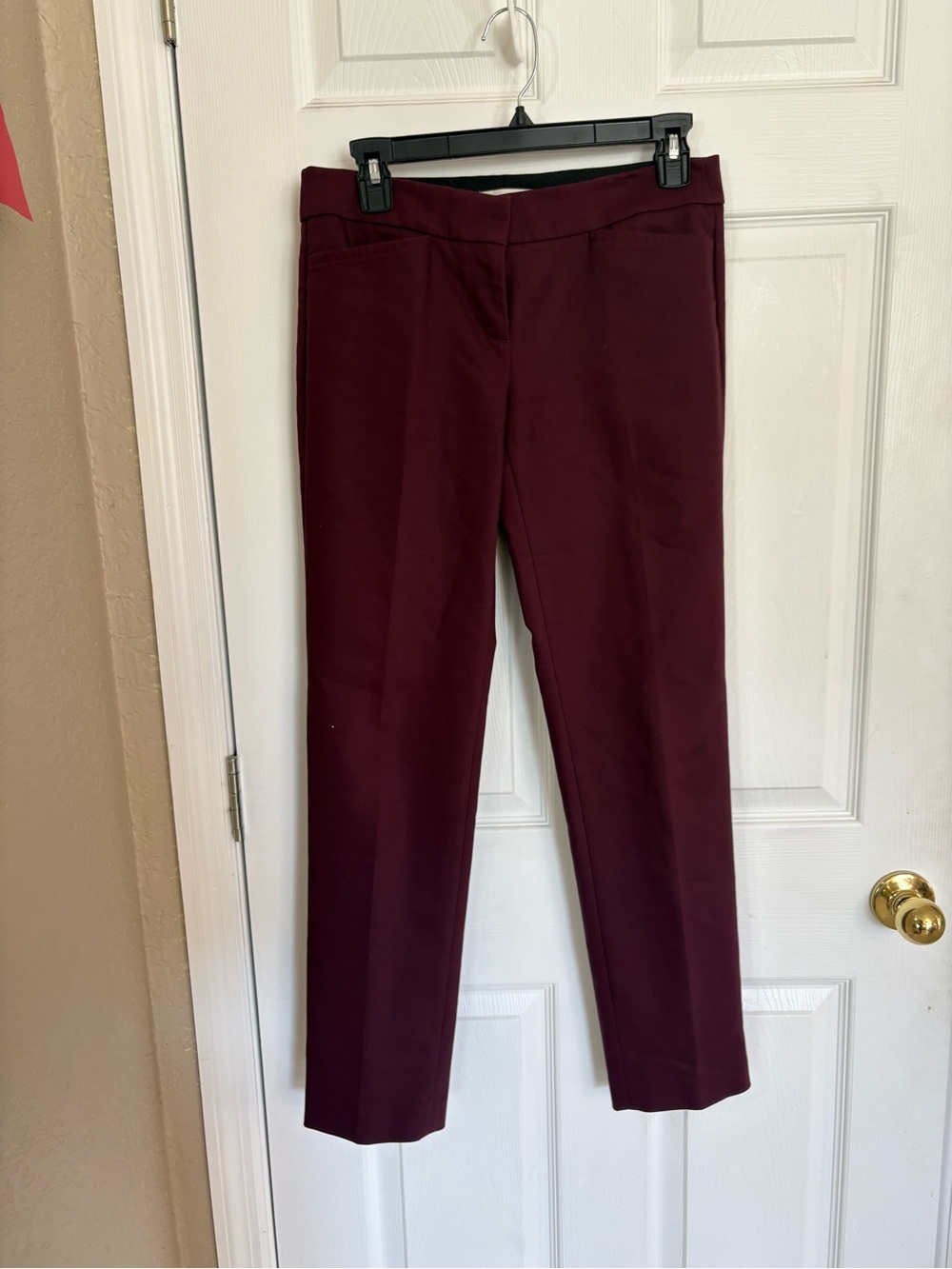 LOFT Marisa Size 0 Burgundy Straight Leg Dress Pants NWOT